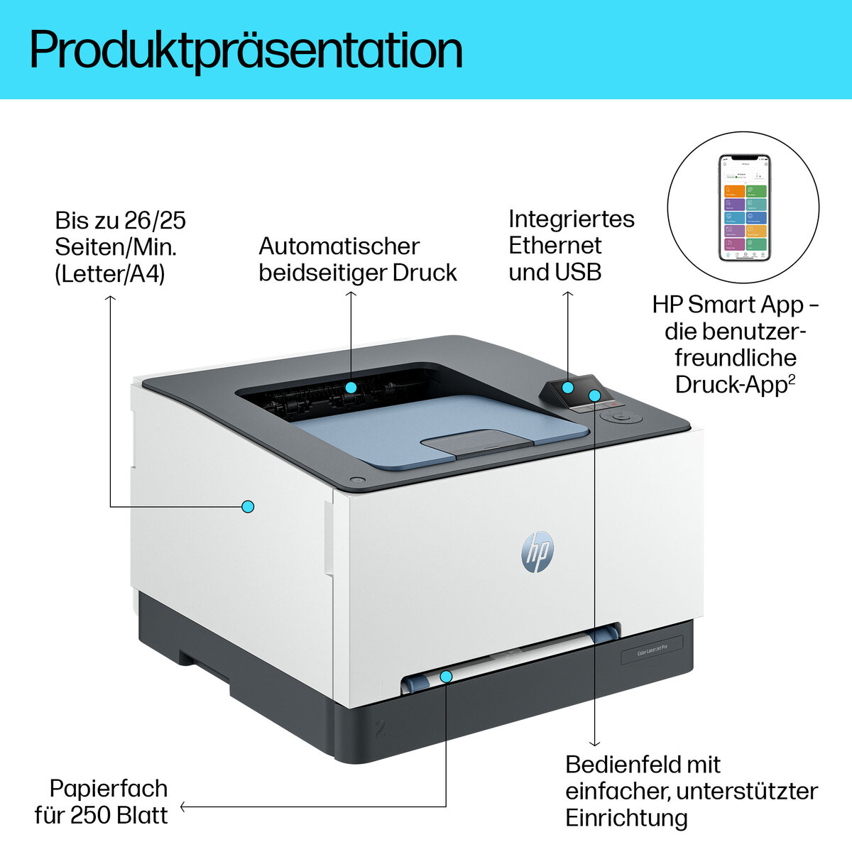 folie 1 von 20, vergrößern, hp color laserjet pro 3202dn