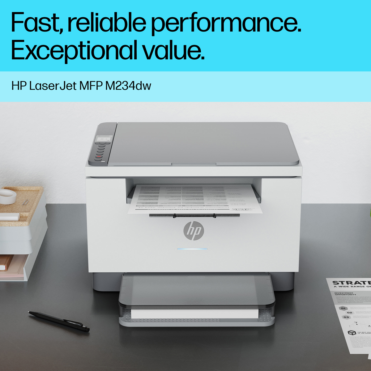 slide 1 of 13, show larger image, hp laserjet mfp m234dw printer