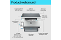 slide 2 of 20, zoom in, hp laserjet mfp m234dw printer