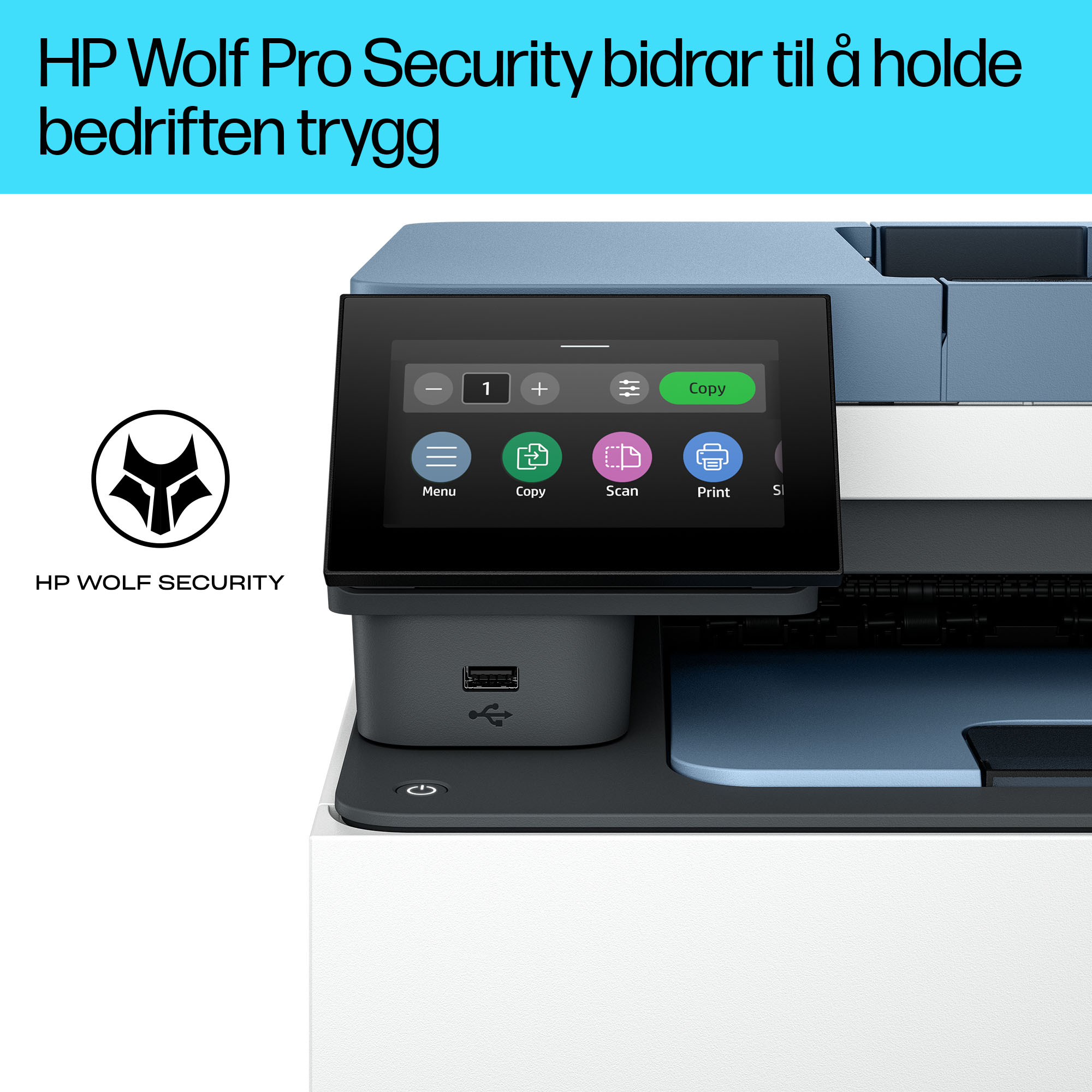 HP Color LaserJet Pro MFP 3302fdw (SURF BLUE) DM Desktop 5 - Norwegian