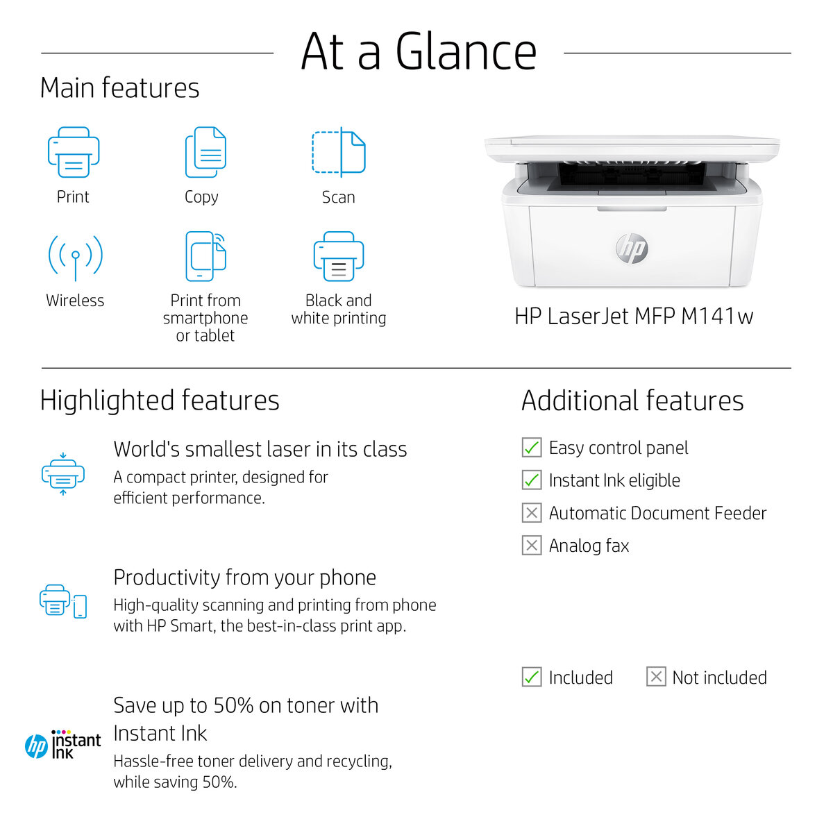 slide 1 of 20, show larger image, hp laserjet mfp m141w printer