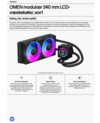 OMEN Modular 240mm LCD Liquid Cooler - Black