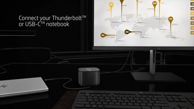 slide {0} of {1}, zoom in, HP Thunderbolt-dockingstation 120 w G2