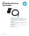 HP 65W USB-C Slim Travel Power Adapter (English)
