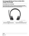 Poly Voyager 4320 Microsoft Teams Certified USB-A Headset +BT700 dongle
