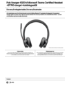 Poly Voyager 4320-M Microsoft Teams Certified Headset +BT700 dongle +Charging Stand