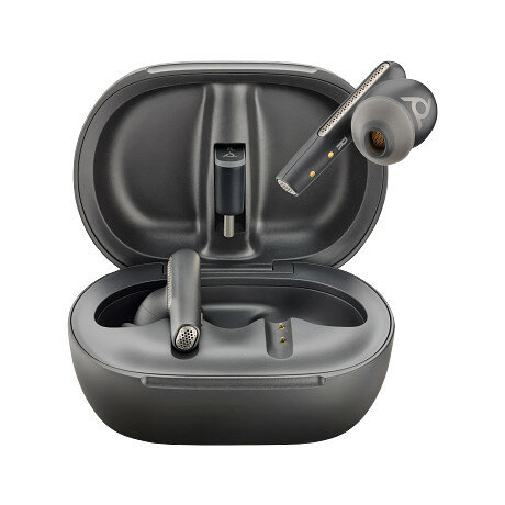 Poly Voyager Free 60+ UC Carbon Black Earbuds +BT700 USB-C Adapter +Touchscreen Charge Case