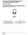 Poly Blackwire 3325 Stereo USB-C Headset +3.5mm Plug +USB-C/A Adapter