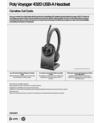Poly Voyager 4320 USB-A Headset +BT700 dongle