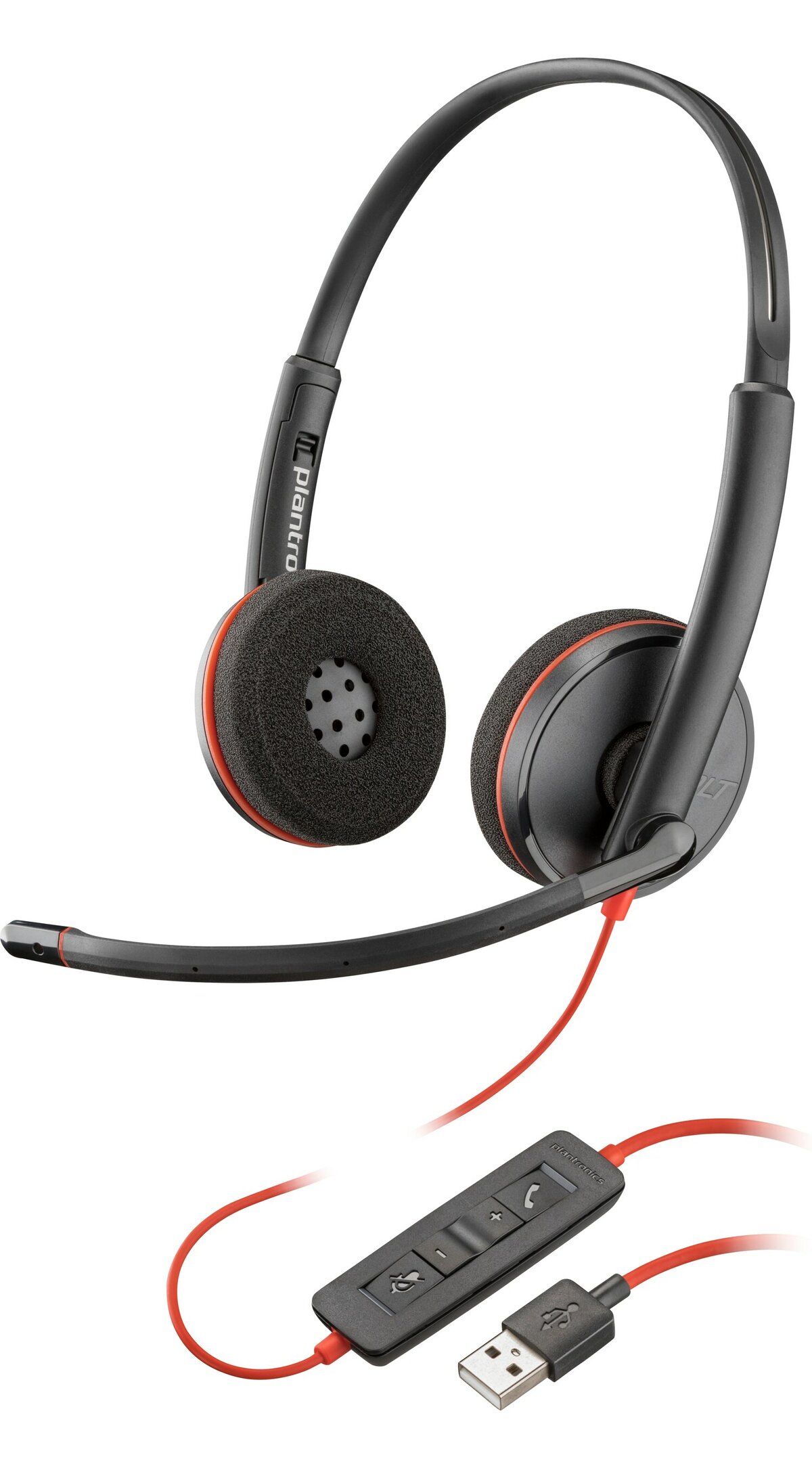 slide 1 of 1, show larger image, poly blackwire 3220 stereo usb-a headset