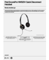Poly EncorePro 520V Voice Tube Microphone with Quick Disconnect Binaural Headset TAA