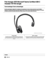 Poly Voyager 4310 Microsoft Teams Certified USB-C Headset +BT700 dongle