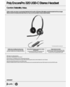 Poly EncorePro 320 Stereo USB-A Headset TAA