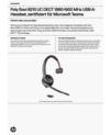 Poly Savi 8210 UC Microsoft Teams Certified DECT 1880-1900 MHz USB-A Headset