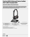 Poly Savi 8220 UC Microsoft Teams Certified DECT 1920-1930 MHz USB-A Headset