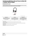 Poly Blackwire 8225 Stereo Microsoft Teams Certified USB-C Headset +USB-C/A Adapter