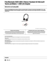 Poly Blackwire 3320 Stereo Microsoft Teams Certified USB-C Headset +USB-C/A Adapter