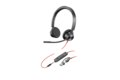 slide {0} of {1}, zoom in, Poly Blackwire 3325 Stereo Microsoft Teams Certified USB-C Headset +3.5mm Plug +USB-C/A Adapter