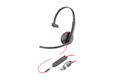 slide {0} of {1}, zoom in, Poly Blackwire 3215 Monaural USB-C Headset +3.5mm Plug +USB-C/A Adapter