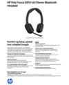 HP Poly Focus 625 Fold Stereo Bluetooth Headset
