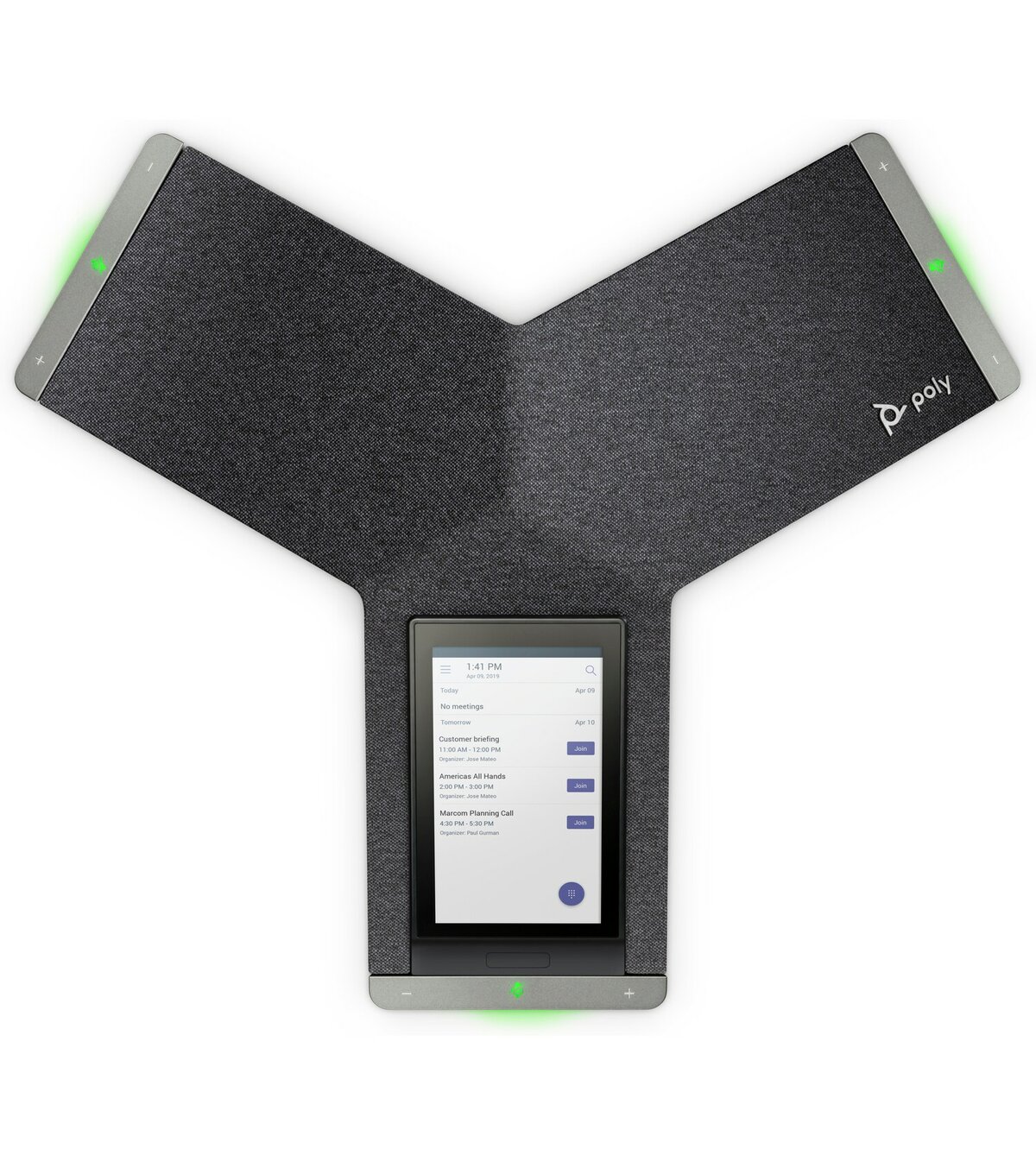 slide 16 of 17, zoom in, poly trio c60 ip conference phone for microsoft teams full radio and poe-enabled