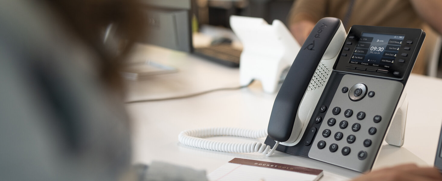 Téléphone IP Poly Edge E350 compatible PoE