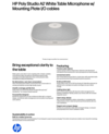 HP Poly Studio A2 White Table Microphone w/ Mounting Plate I/O cables