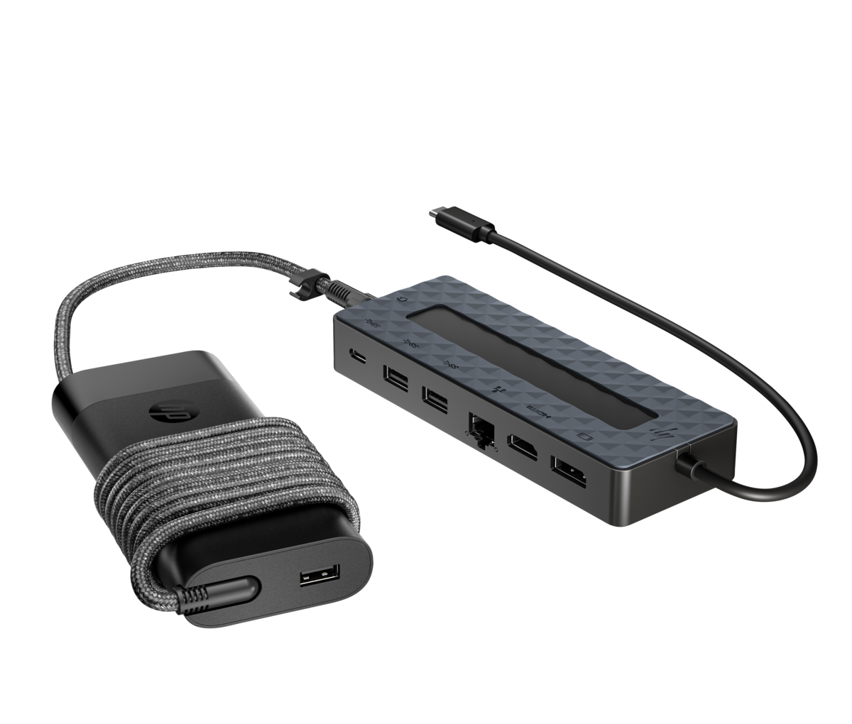 folie 4 von 5, vergrößern, hp universelles usb-c-hub- und laptop-ladegerät, kombo