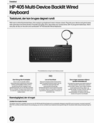 HP 405 Multi-Device Backlit Wired Keyboard