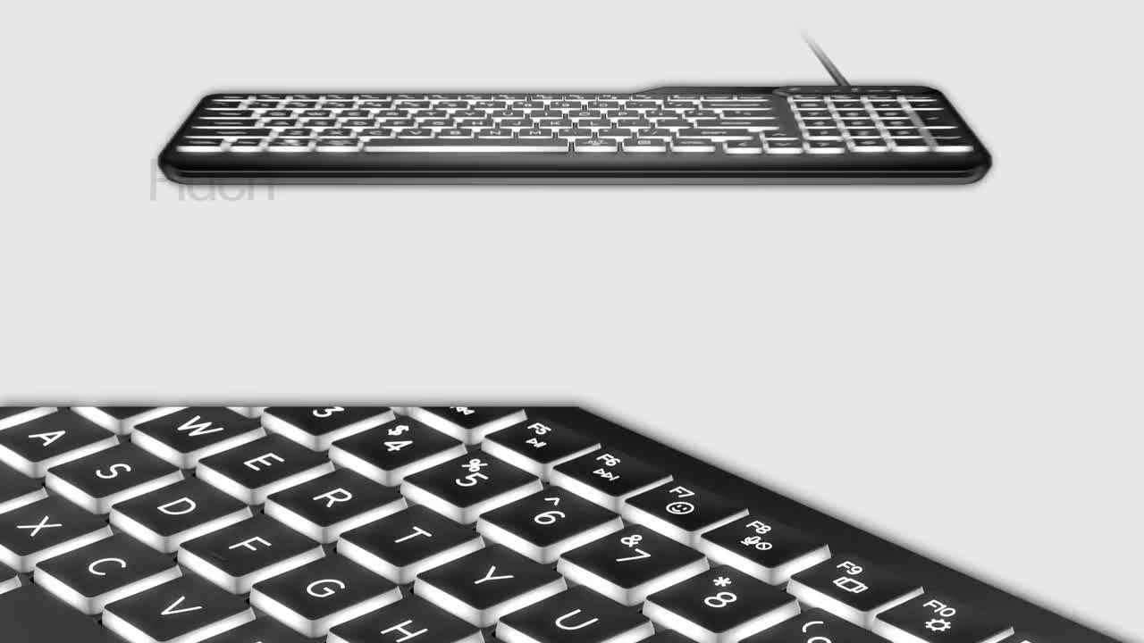 folie 1 von 13, vergrößern, hp 400/405 wired backlit keyboard - product overview video - german