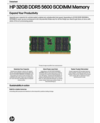 HP 32GB DDR5 5600 SODIMM Memory