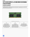HP 8GB DDR5 (1x8GB) 5600 SODIMM Memory