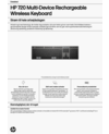 HP 720 Multi-Device Rechargeable Wireless Keyboard