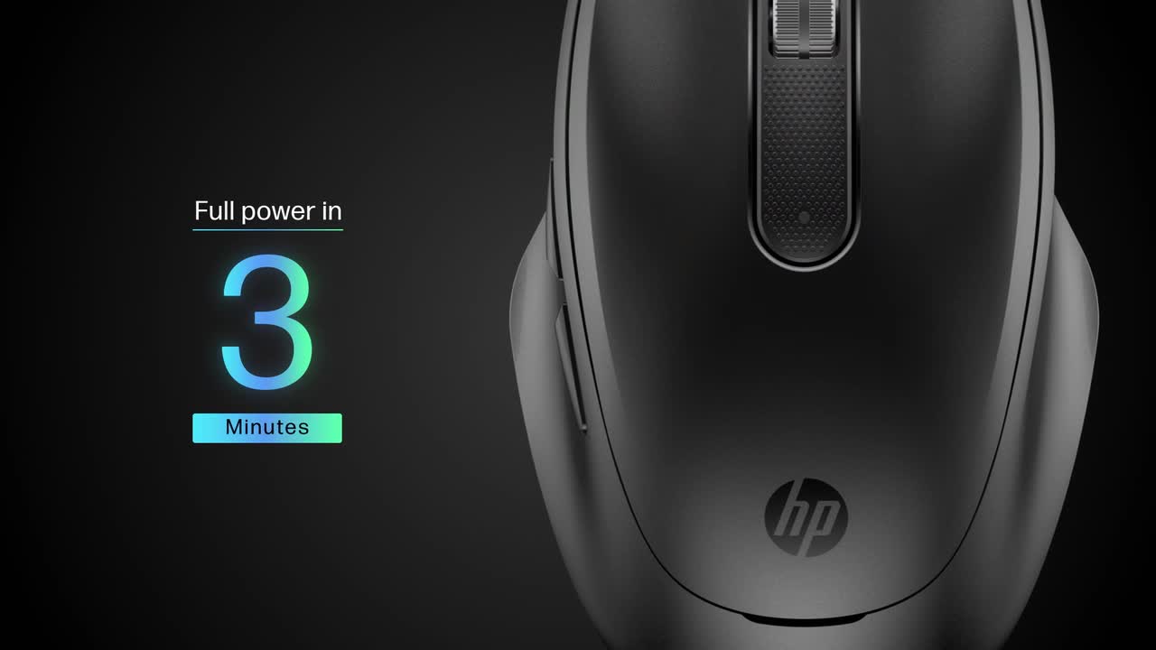 folie 1 von 7, vergrößern, 24c2-hp-510-ultra-fast-rechargeable-wireless-mouse-black-product-demo-video