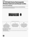 HP 720 Multi-Device Rechargeable Wireless Keyboard and Mouse Combo