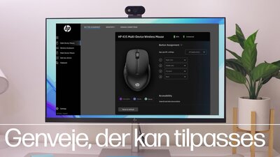 slide {0} of {1}, zoom in, HP 430 Multi-Device Wireless Mouse - Product Overview Video 42 sec - Danish