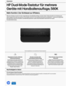 HP Multi-Device Dual-Mode Keyboard with Palm Rest 580K
