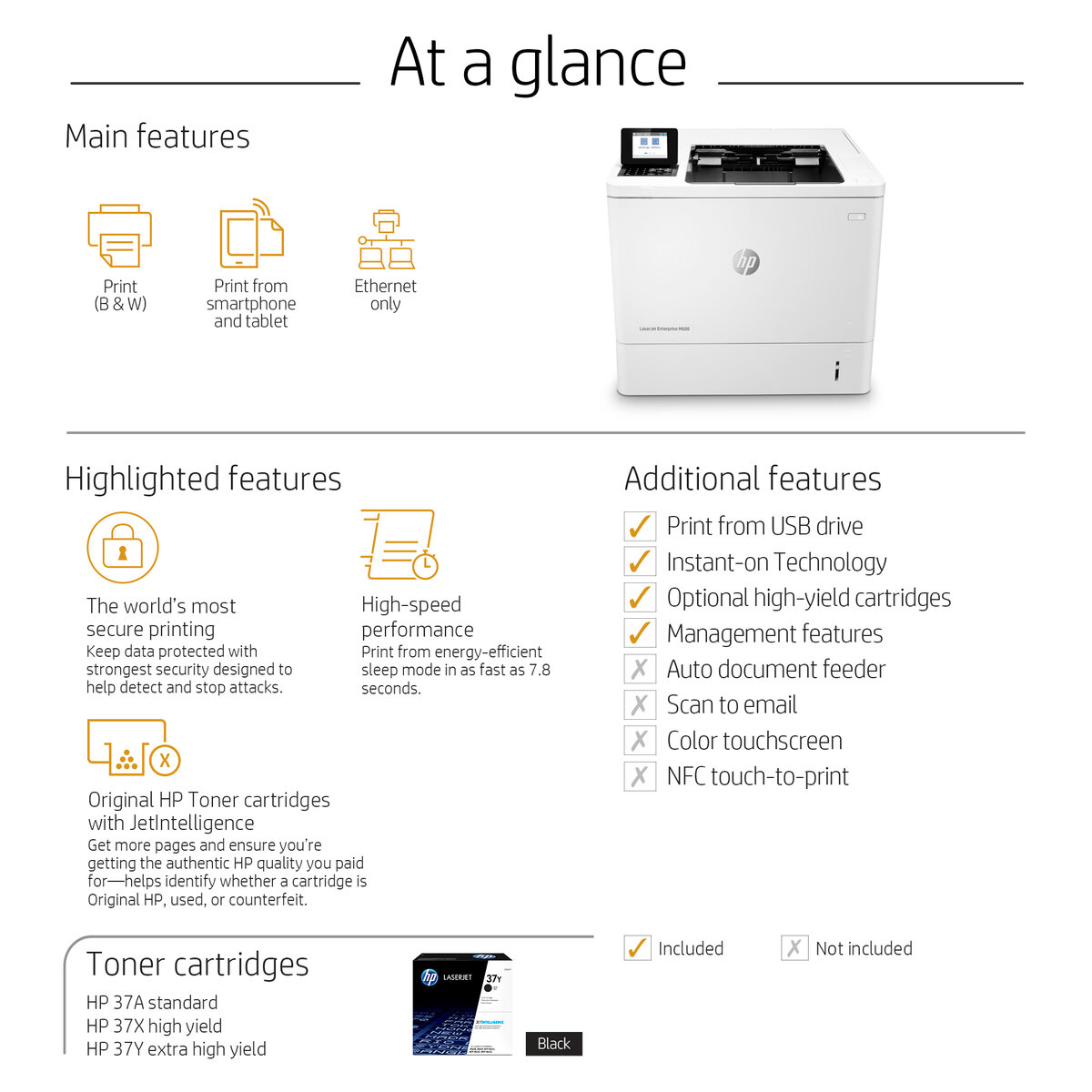 HP LaserJet M608 M608n Desktop Laser Printer - Monochrome - K0Q17A