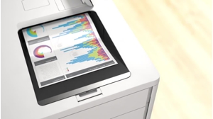 slide 2 of 7, zoom in, hp laserjet 400 and 500 series with jetintelligence—fastest two-sided printing in class