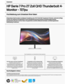 HP Series 7 Pro 27 inch QHD Thunderbolt 4 Monitor - 727pu