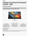 HP Series 7 Pro 31.5 inch 4K Thunderbolt 4 Monitor - 732pk