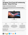 HP Series 7 Pro 27 inch 4K Conferencing Monitor - 727pm PVC Free