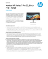 HP Series 7 Pro 23.8 inch FHD Monitor - 724pf