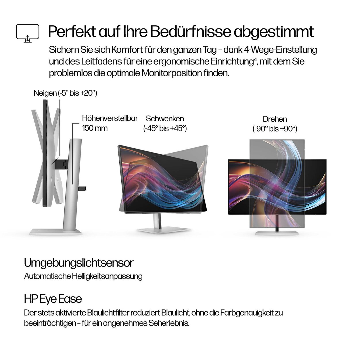 folie 4 von 20, vergrößern, hp serie 7 pro 27 zoll 4k thunderbolt 4-monitor – 727pk