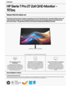 HP Series 7 Pro 27 inch QHD Monitor - 727pq