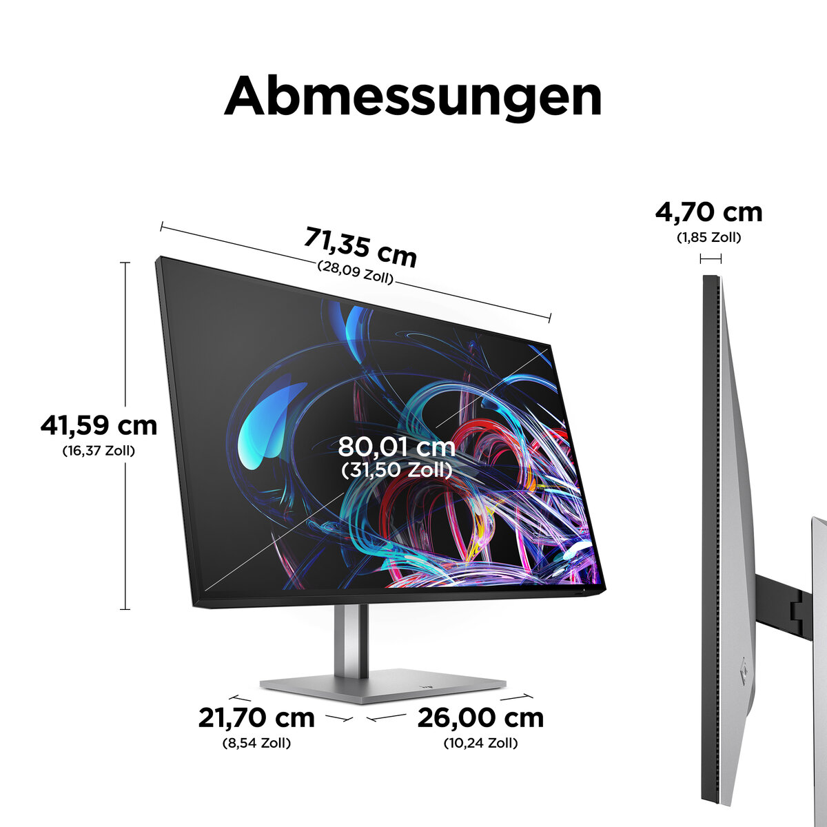 slide 1 of 14, enlarge, hp z32k g3 4k usb-c display