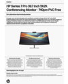 HP Series 7 Pro 39.7 inch 5K2K Conferencing Monitor - 740pm PVC Free