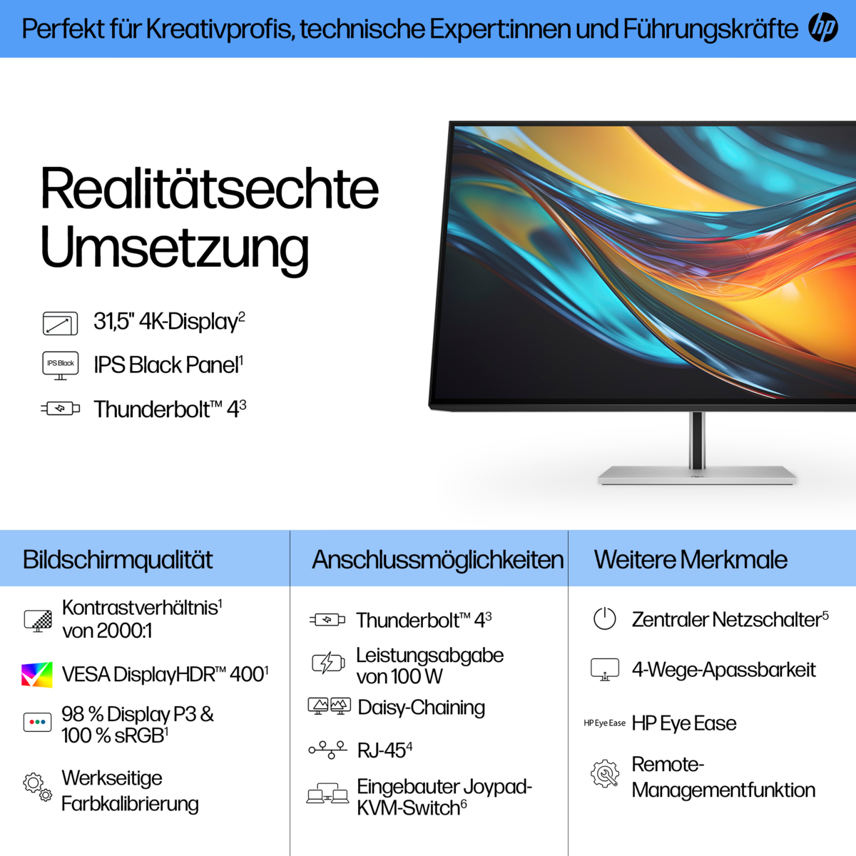folie 1 von 12, vergrößern, hp serie 7 pro 31,5-zoll 4k-thunderbolt 4-monitor – 732pk