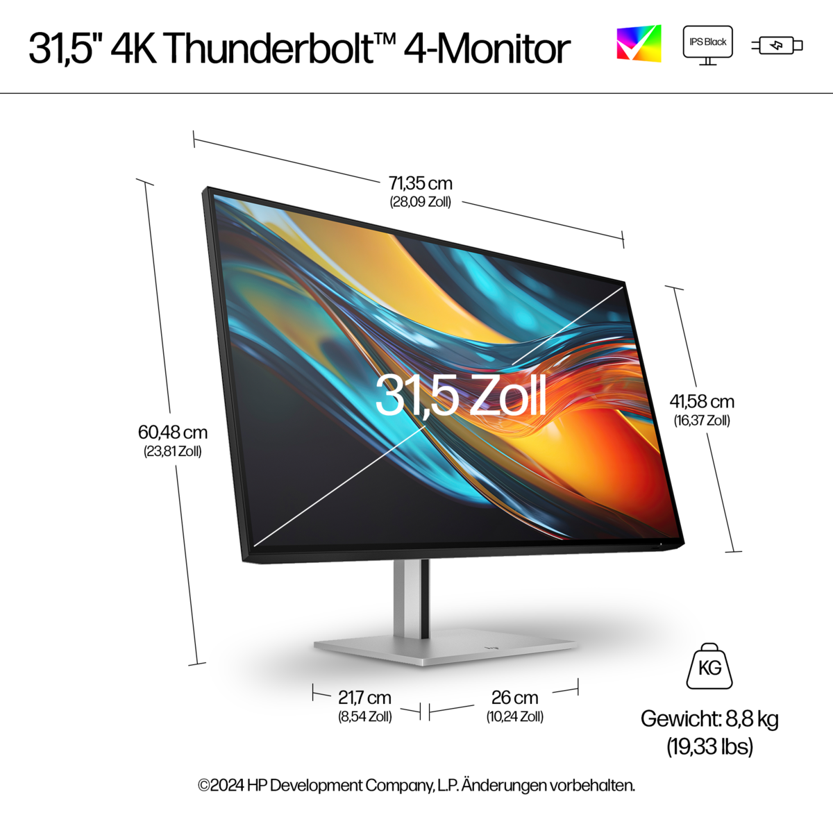 folie 10 von 20, vergrößern, hp serie 7 pro 31,5-zoll 4k-thunderbolt 4-monitor – 732pk
