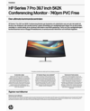 HP Series 7 Pro 39.7 inch 5K2K Conferencing Monitor - 740pm PVC Free